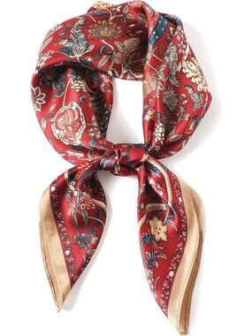 Luxurious 100% Pure Mulberry Silk Square Scarf 26"x26" - Perfect Gift for Women